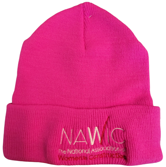 Pink Beanie with NAWIC Logo